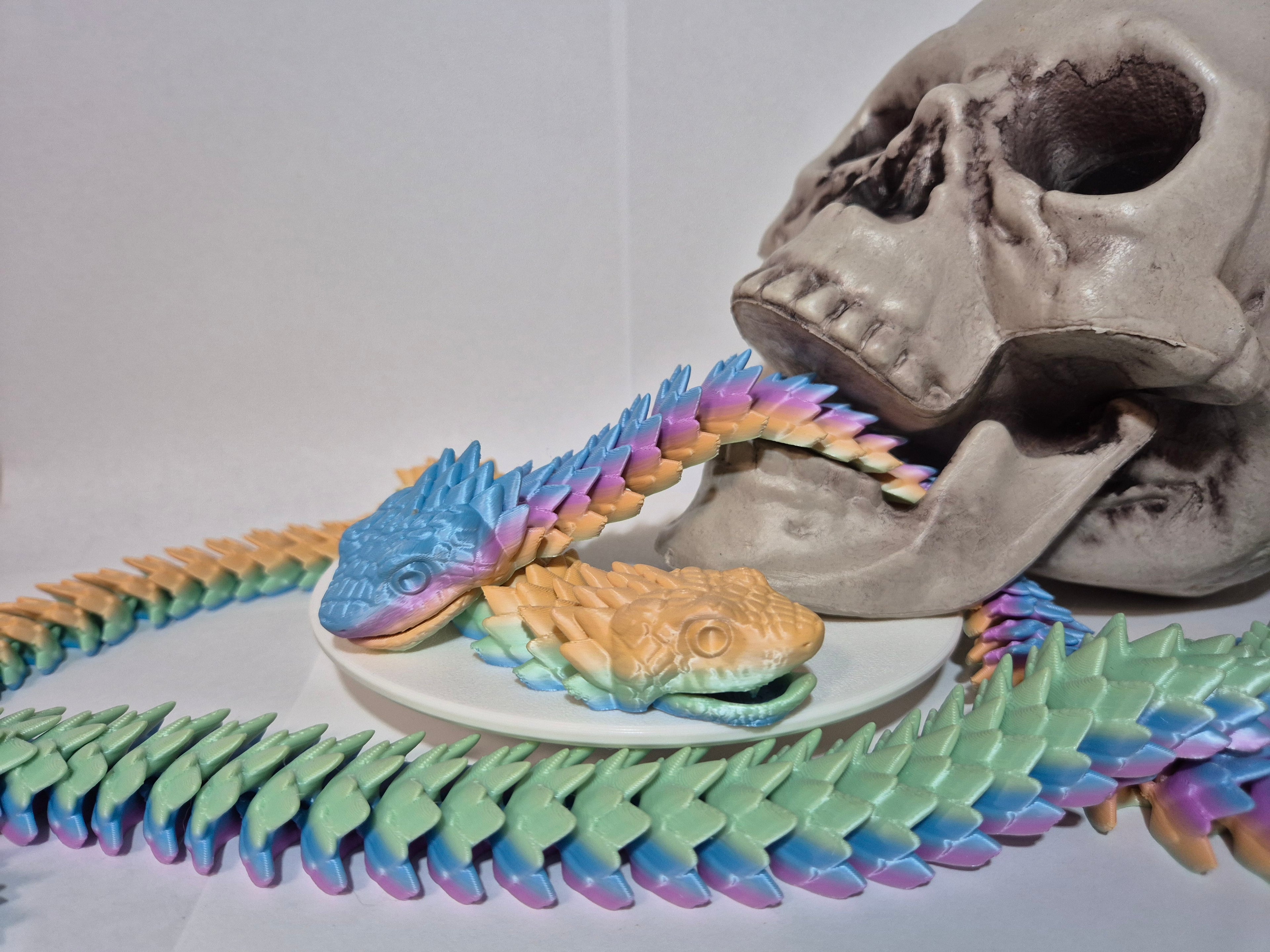 45cm Rainbow Snake with articulated jaw