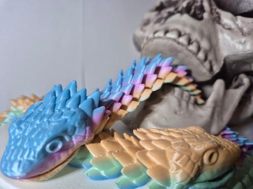 45cm Rainbow Snake with articulated jaw