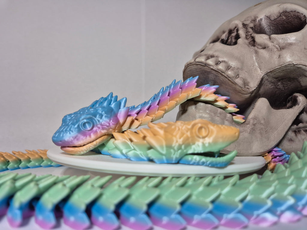45cm Rainbow Snake with articulated jaw