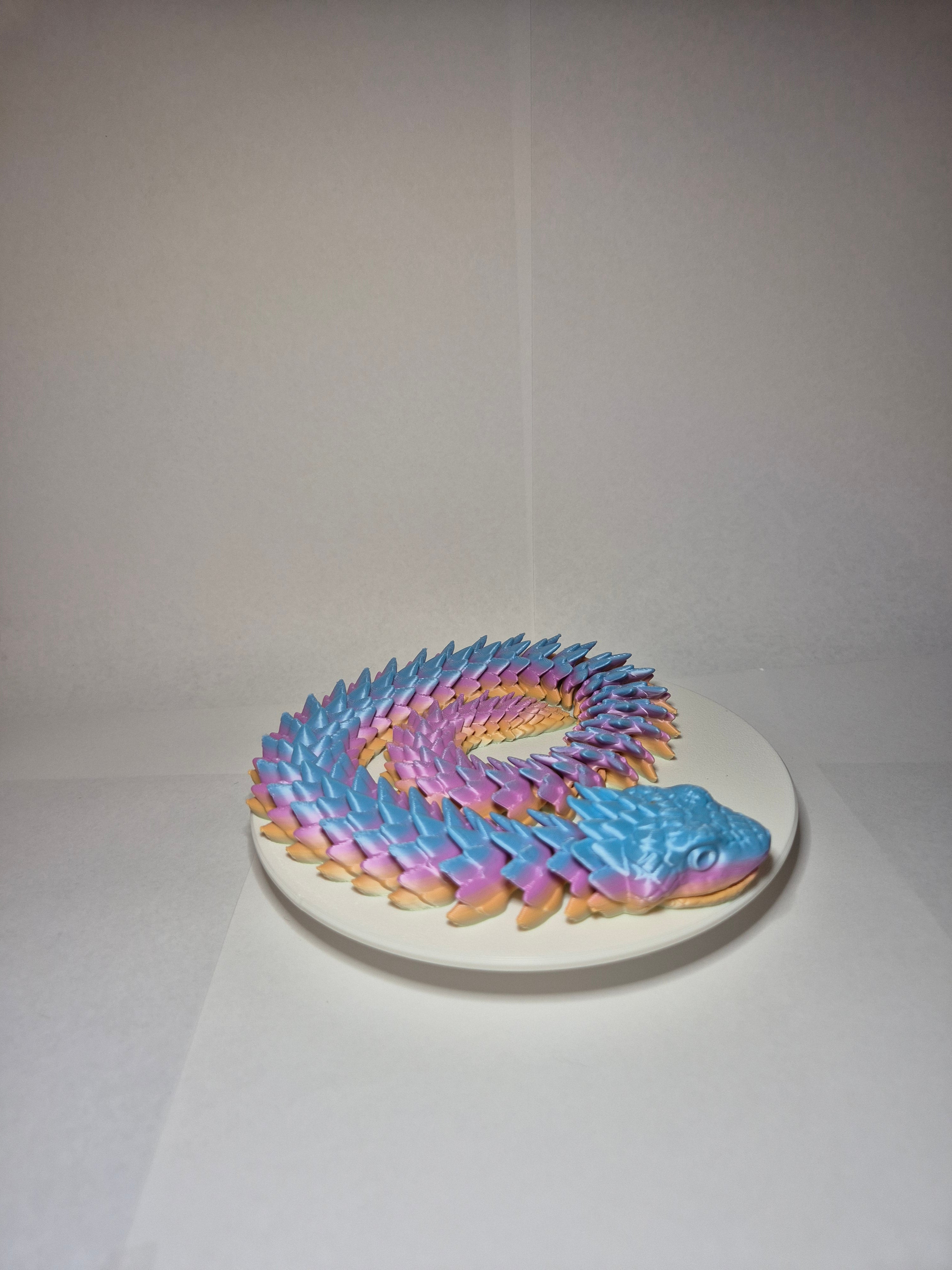 45cm Rainbow Snake with articulated jaw