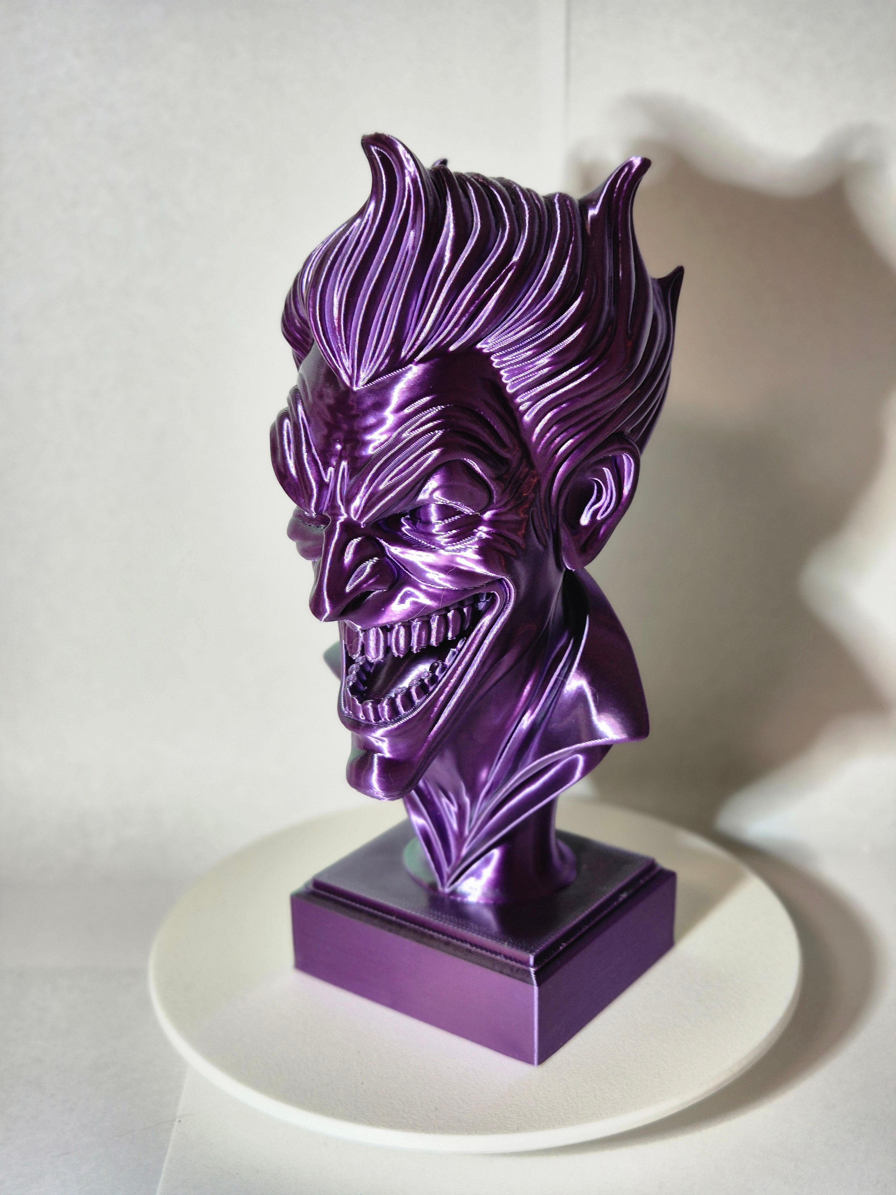 The Joker Bust in Silky Purple and Green