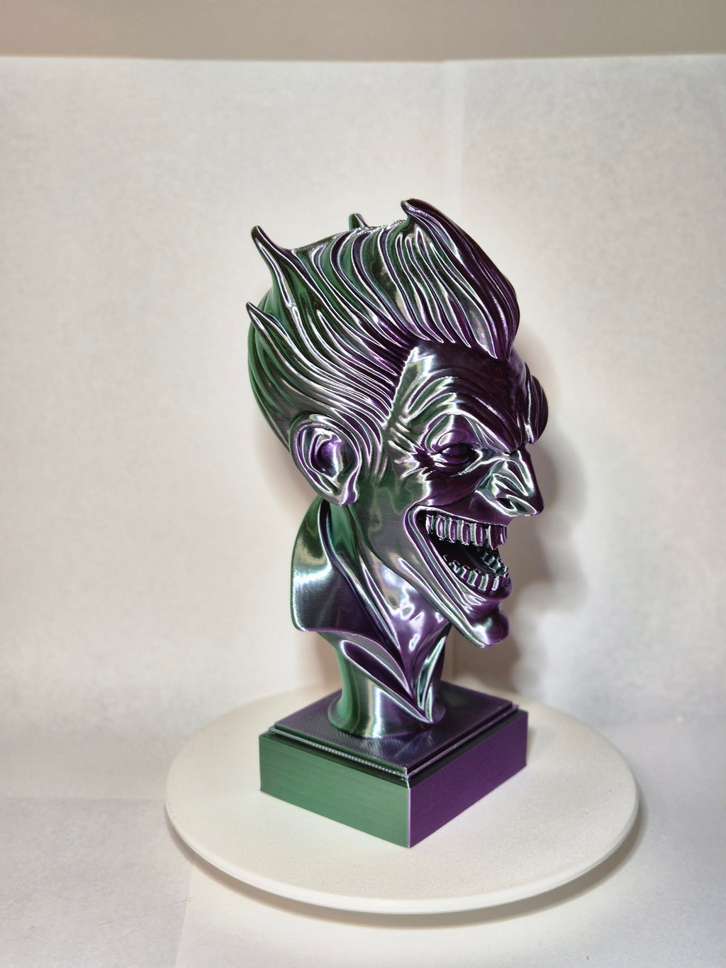The Joker Bust in Silky Purple and Green