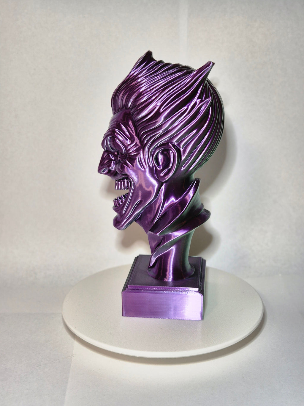 The Joker Bust in Silky Purple and Green