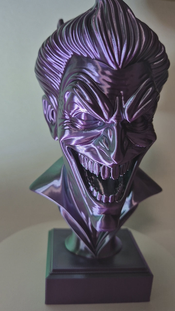 The Joker Bust in Silky Purple and Green