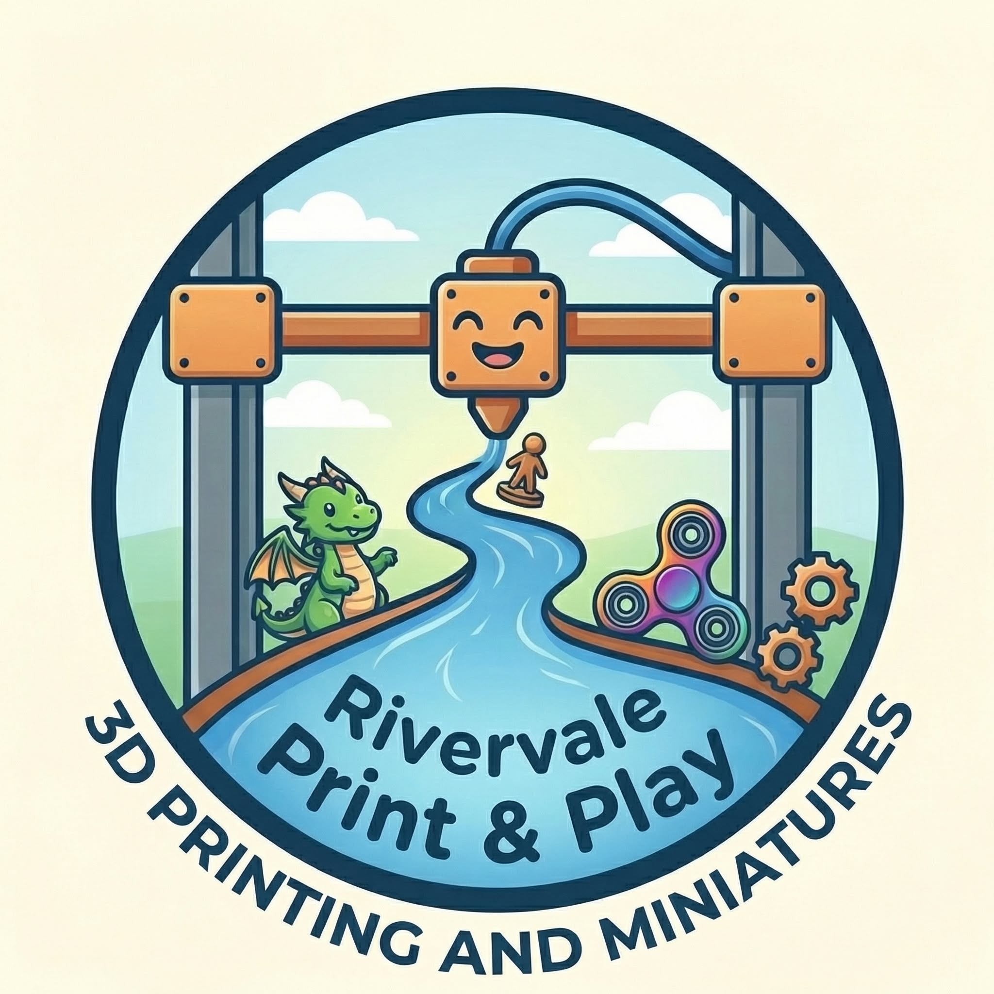 Rivervale Print & Play Mascot Logo